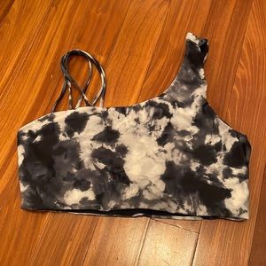 Tie-dye soulcycle one shoulder bra size M